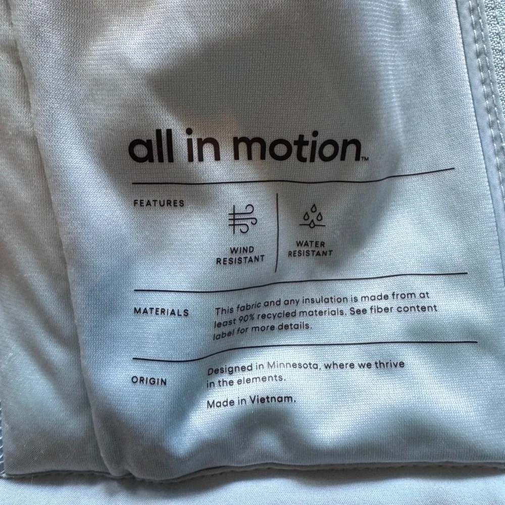 All In Motion Girls Softshell Sherpa Lined Jacket Blue Wind Resistant Medium NEW